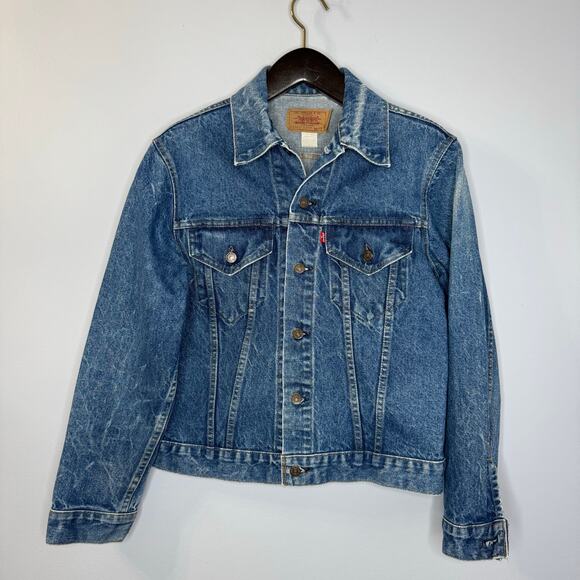Vintage 70'sLEVIS Denim Jean Truckers Jacket BlueType 3 USA 70505-0217 Sz 40